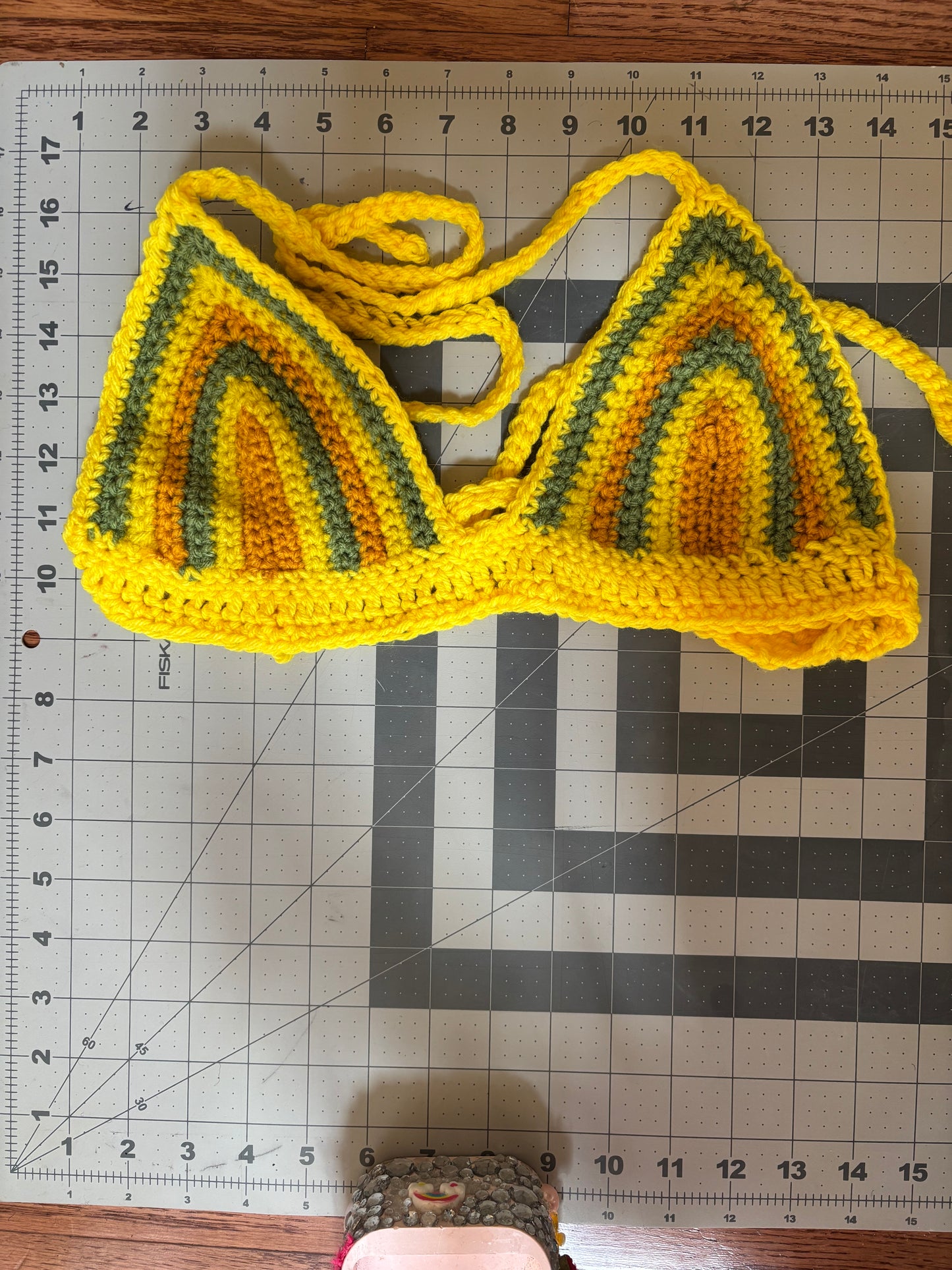 Yellow green & orange bralette