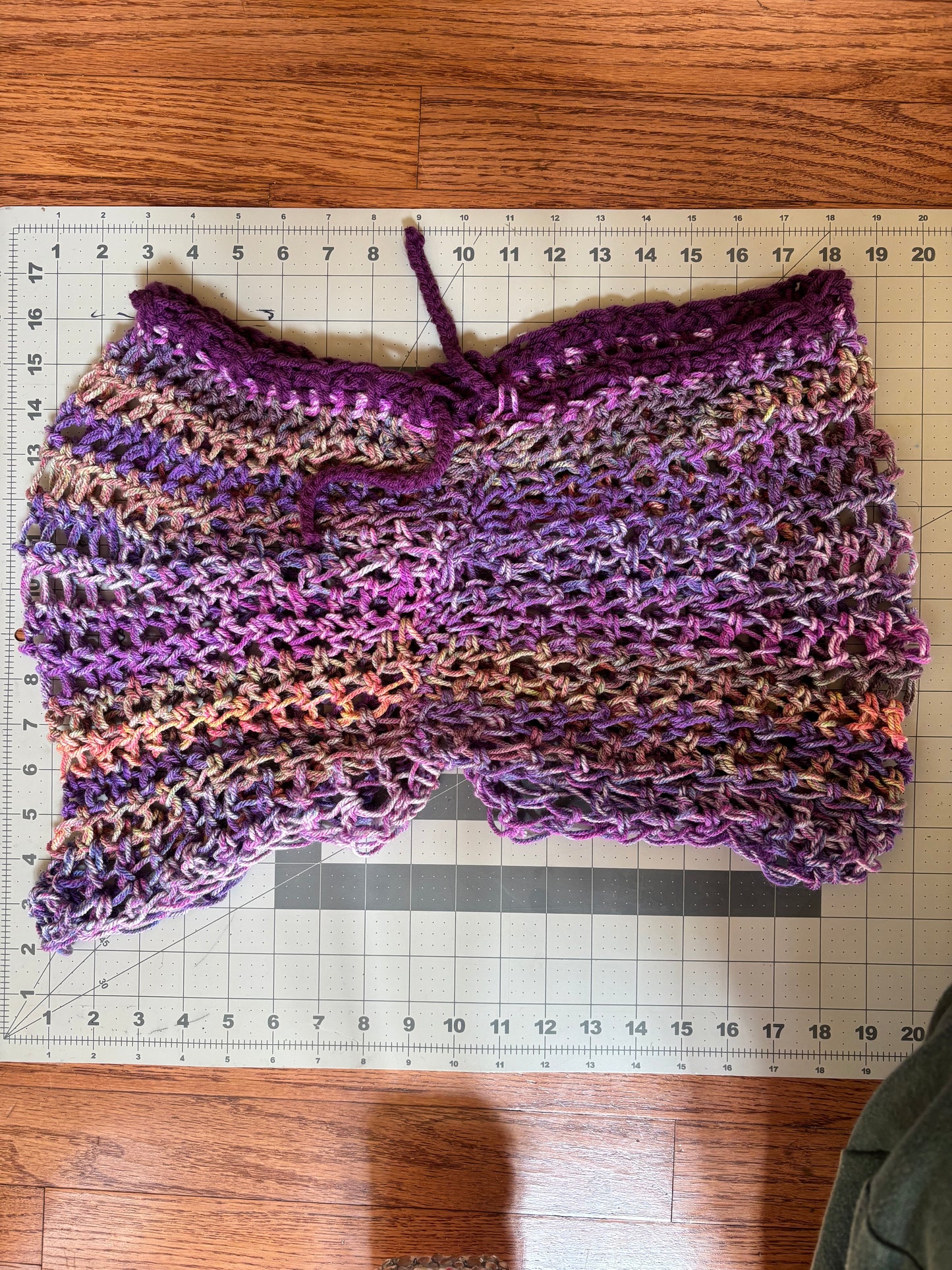 Purple Mesh Cover Up Shorts