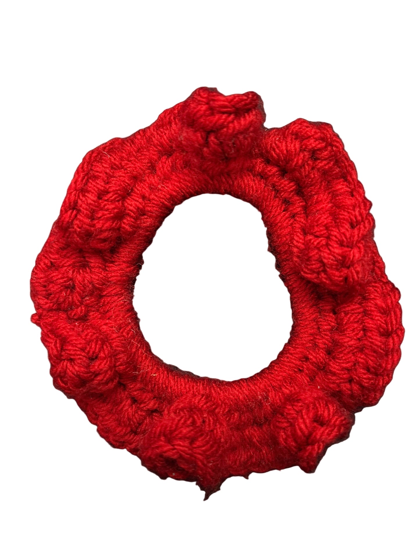 Deep red scrunchie