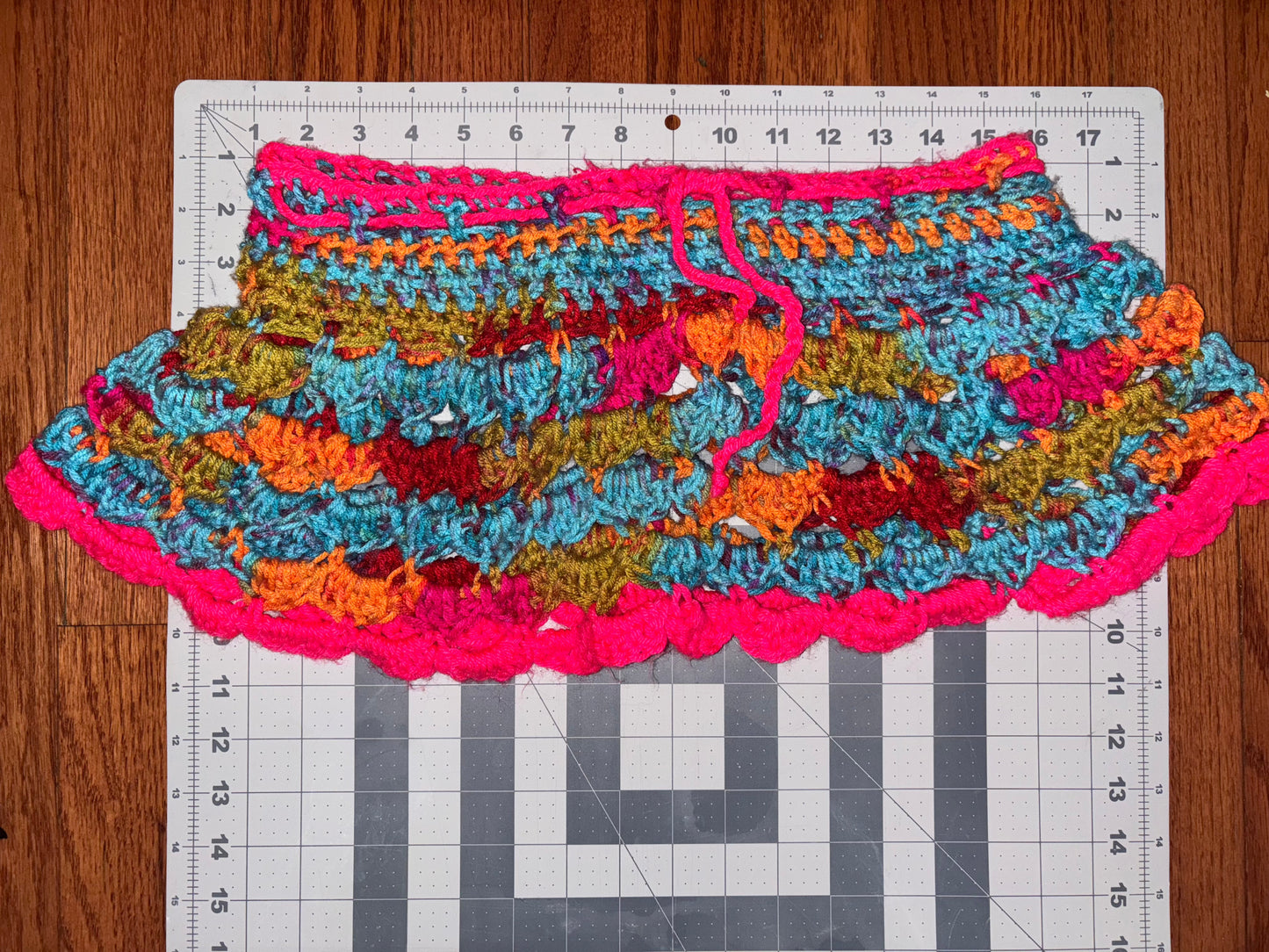 Mini Hot Pink Ruffle Skirt