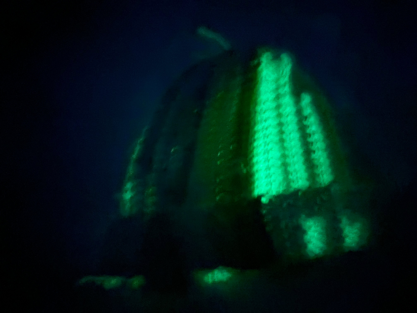 Glow in the dark stripes adult beanie