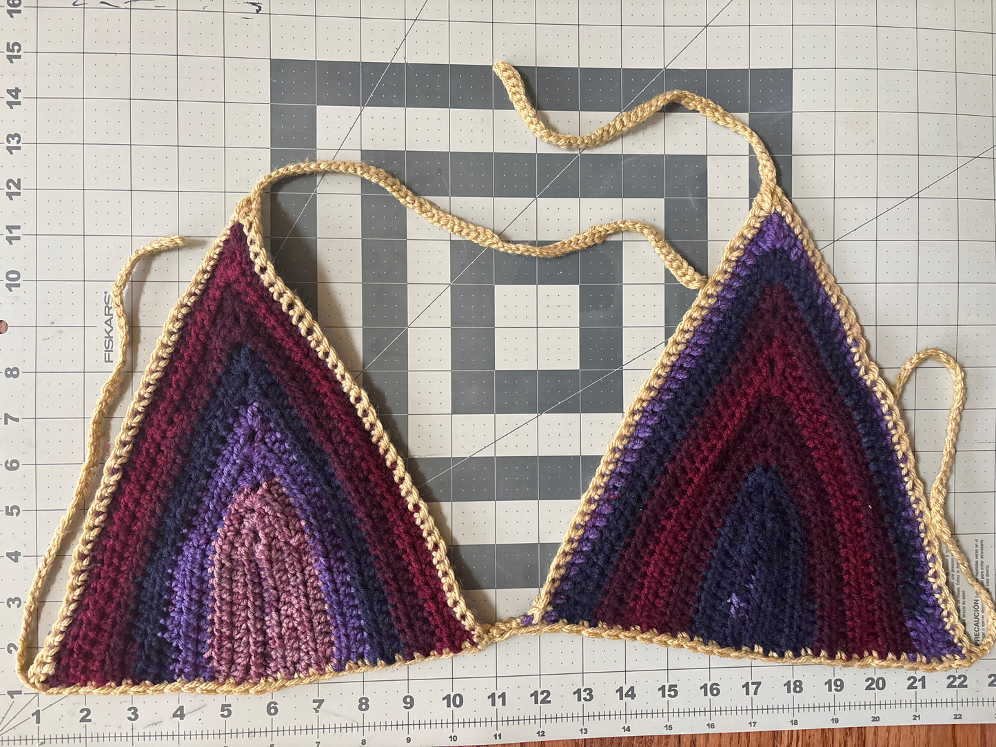 purple & tan top