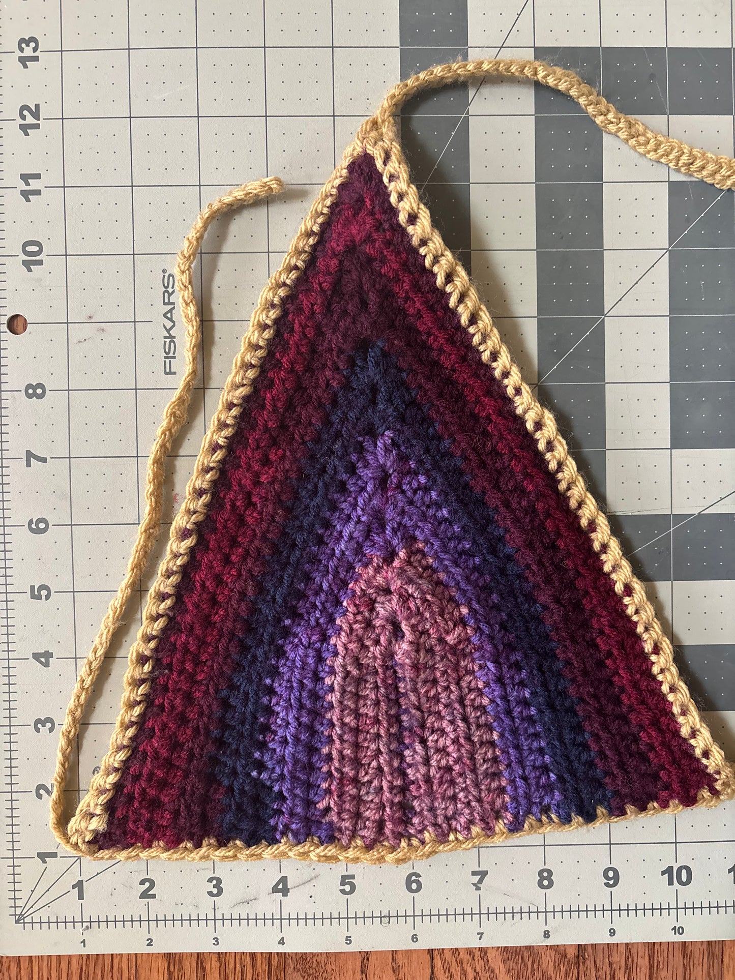 purple & tan top