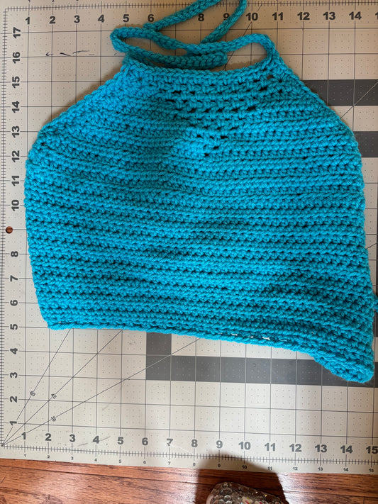 Blue crop top
