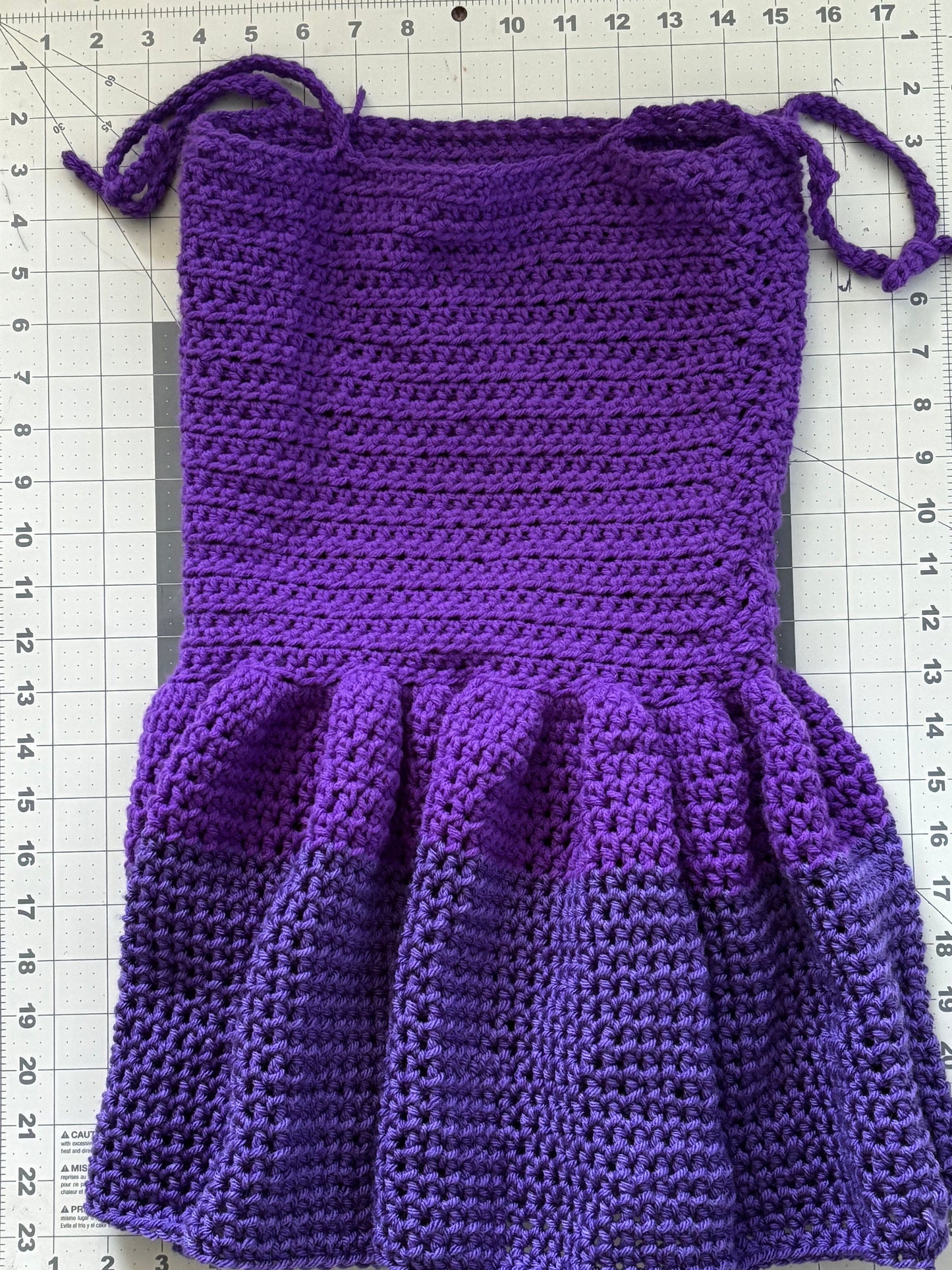Two toned child sized purple dress