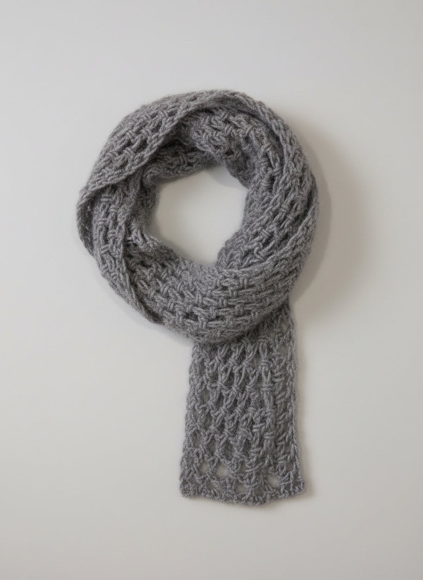 Lilac fuzzy scarf