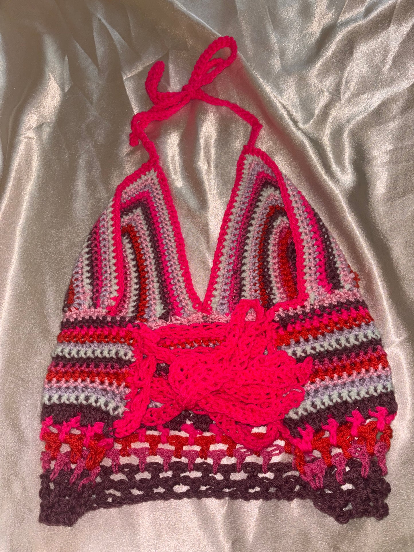 Pink Striped CropTop