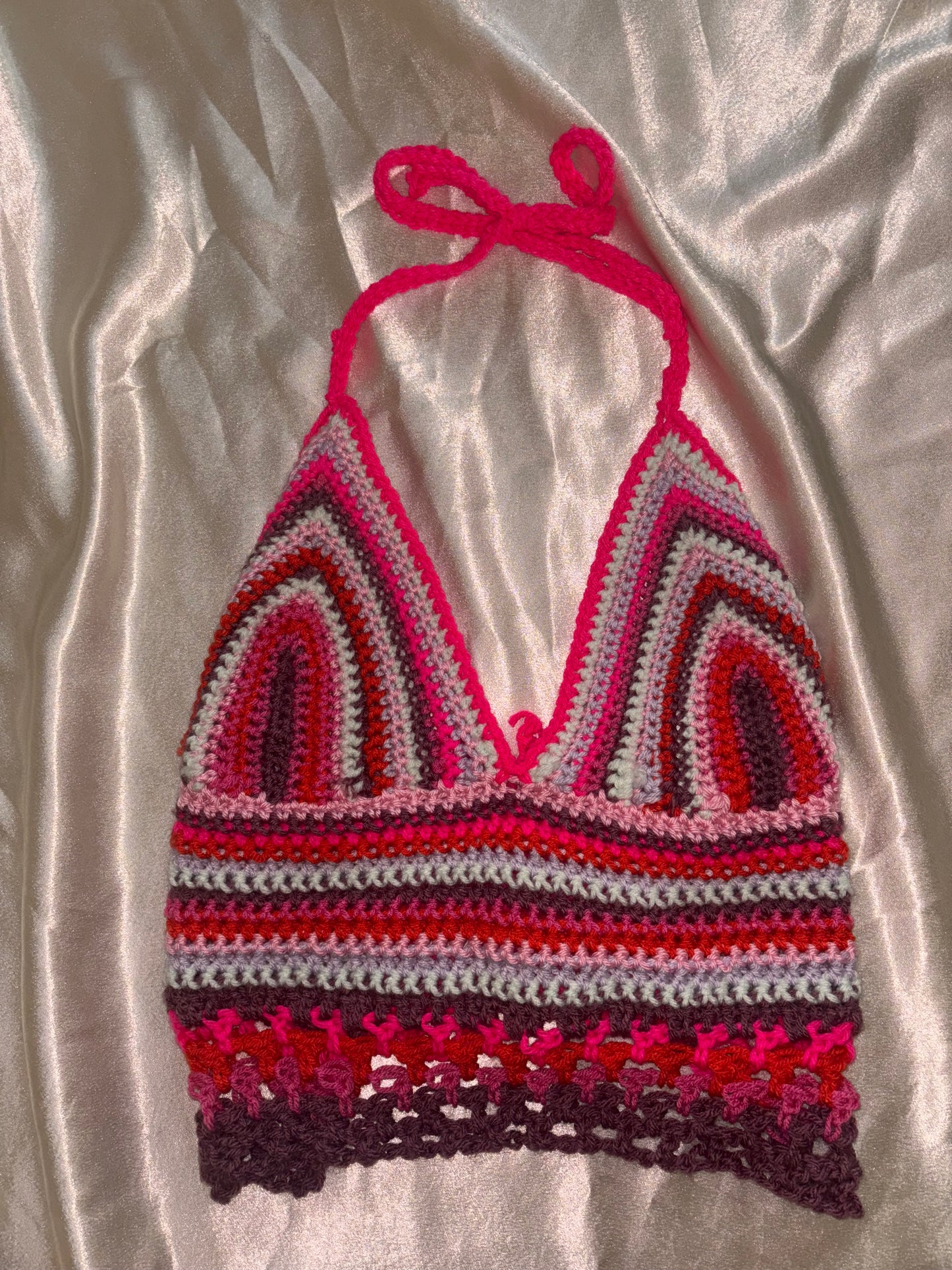 Pink Striped CropTop