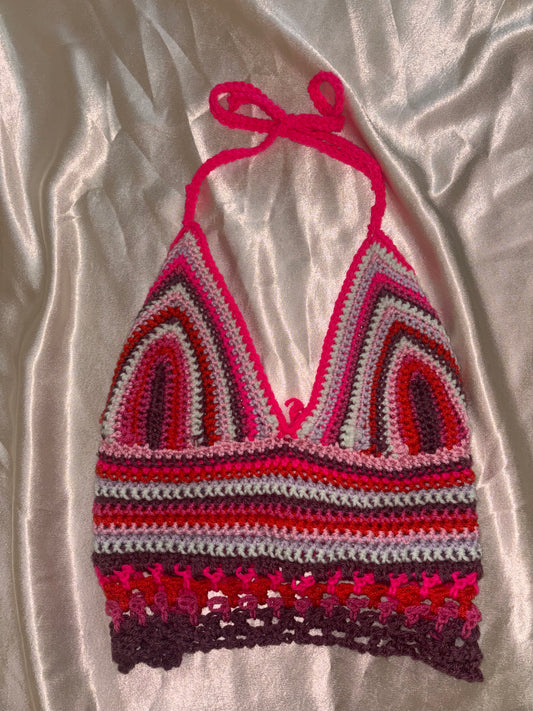 Pink Striped CropTop