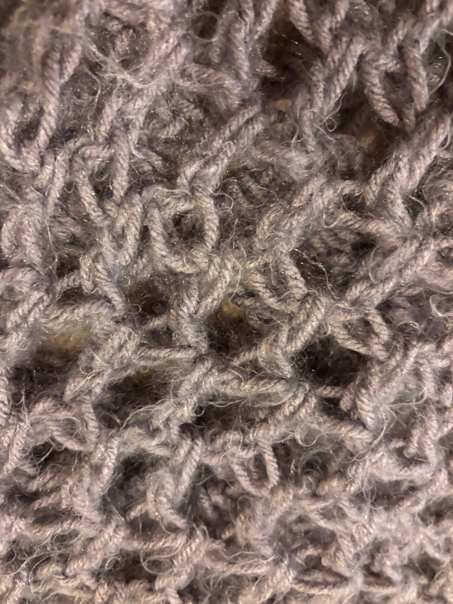 Lilac fuzzy scarf
