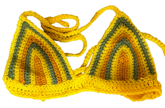 Yellow green & orange bralette